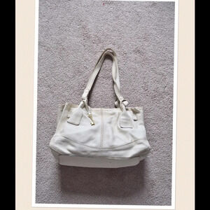 Fossil leather tote bag